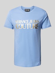 T-Shirt mit Label-Print von Versace Jeans Couture Blau - 38