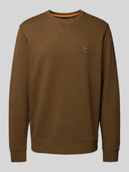 Sweatshirt mit Label-Patch Modell 'Westart' von BOSS Orange Grün - 40