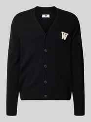 Gebreid jack van lamswol met V-hals, model 'Tay' van Wood Wood - 2