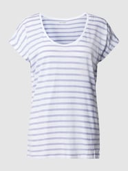 T-Shirt mit Streifenmuster von Montego Lila - 32