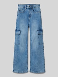 Slim fit high waist jeans in cargolook met wijde pijpen van s.Oliver RED LABEL - 26