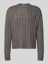 Sweter z dzianiny z prążkowanymi wykończeniami od Karl Kani - 20