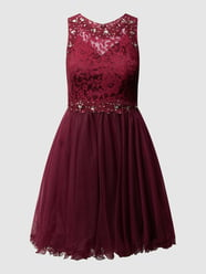 Cocktailkleid mit floraler Spitze von Laona Bordeaux - 34