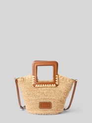Handtasche mit Tragehenkeln Modell 'SHIRLEY RAFFIA' von Staud Beige - 47