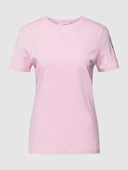 T-Shirt mit Label-Detail Modell 'MYESSENTIAL' von Selected Femme Rosa - 37