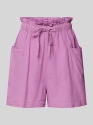 Loose Fit Shorts mit elastischem Bund von QS Lila - 24