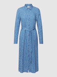 Overhemdjurk met strikceintuur van Vila Blauw / turquoise - 44