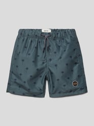 Badehose mit Allover-Muster Modell 'MIKE' von Shiwi Oliv - 8