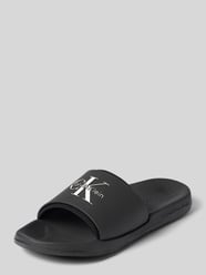 Klapki kąpielowe z tłoczonym logo marki od CK Calvin Klein - 3