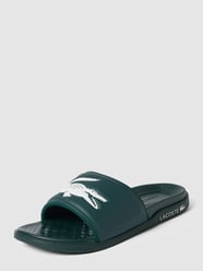 Slides mit Label-Applikation Modell 'Croco Dualiste' von Lacoste Grün - 32
