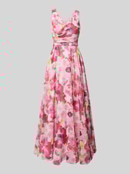 Avondjurk met V-hals van Vera Mont Fuchsia - 40