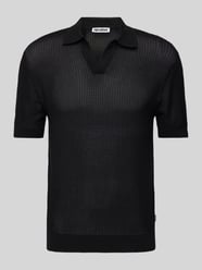 Bluzka z dzianiny z kołnierzykiem polo i dekoltem w serek od REVIEW - 40