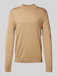 Strickpullover mit Stehkragen Modell 'TRAY' von SELECTED HOMME Beige - 9