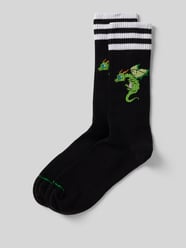 Socken mit Label-Print von Happy Socks Schwarz - 23