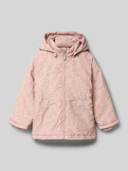 Regular fit jack met all-over bloemenprint, model 'Maxi' van Name It Fuchsia - 40