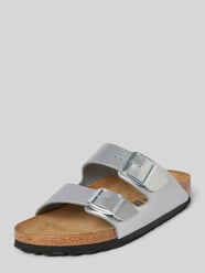 Sandalen van leer, model 'Arizona' van Birkenstock Grijs / zwart - 27
