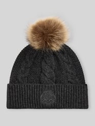 Muts met pompon van bont van Lauren Ralph Lauren - 35