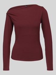 Langarmshirt mit asymmetrischem Ausschnitt von ONLY Bordeaux - 28