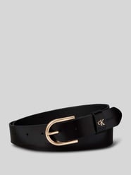Pasek z naturalnej skóry z detalem z logo od CK Calvin Klein - 1