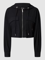 Kort sweatjack met ribstructuur  van DKNY Jeans Grijs / zwart - 21