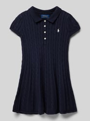 Strickkleid mit Zopfmuster von Polo Ralph Lauren Teens Blau - 21