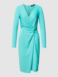 Mini-jurk met knoopdetail, model 'ZALISSIA' van Lauren Ralph Lauren Blauw / turquoise - 42