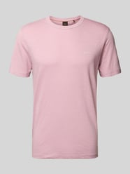 Slim fit T-shirt van puur katoen, model 'TEGOOD' van BOSS Orange Fuchsia - 3