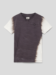 T-Shirt in Batik-Optik von Garcia Grau / Schwarz - 40