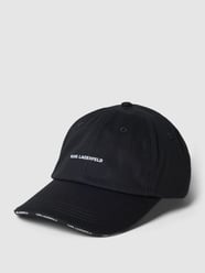 Czapka z daszkiem i wyhaftowanym logo od Karl Lagerfeld Czarny - 10