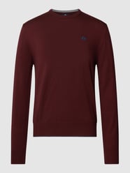 Strickpullover mit Label-Stitching von La Martina Bordeaux - 6