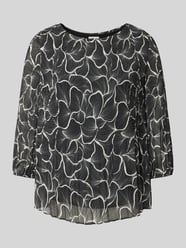 Plissee Bluse mit Allover-Muster  von s.Oliver BLACK LABEL Schwarz - 17