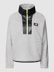 Sweatshirt mit Troyer-Kragen von New Balance Grau - 34