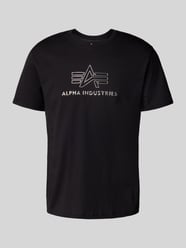 T-Shirt mit Label-Print und Rundhalsausschnitt von Alpha Industries - 46