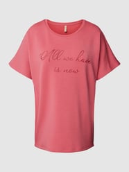 T-Shirt mit Statement-Print Modell 'Banu' von Soyaconcept Rosa - 3