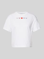 T-Shirt mit Motiv-Stitching von Rich & Royal Weiß - 32