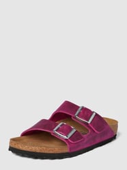 Sandalen mit Dornschließen in metallic von Birkenstock Rot - 8