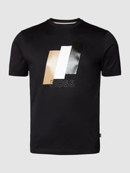 T-Shirt mit Label-Print Modell 'Tiburt' von BOSS Schwarz - 37