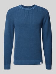 Strickpullover mit Label-Detail Modell 'Maddox' von Pepe Jeans Blau - 6