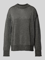 Pullover aus Effektgarn mit Rundhalsausschnitt von Jake*s Collection Grau - 29