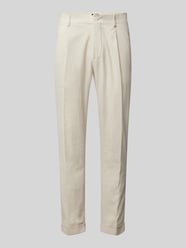 Regular Fit Bundfaltenhose mit Gürtelschlaufen Modell 'Louis' von Strellson Beige - 37