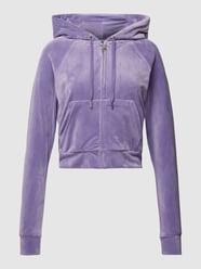 Sweatjacke mit Ziersteinbesatz Modell 'MADISON' von Juicy Couture Lila - 41