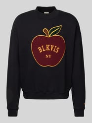 Sweatshirt mit Label-Print von BLKVIS Schwarz - 1