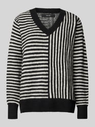 Comfort Fit Strickpullover mit zweifachem Streifenmuster Modell 'URANUS' von Vero Moda Schwarz - 22