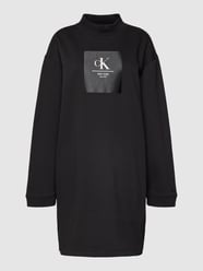 Sukienka z dzianiny dresowej z nadrukiem z logo od Calvin Klein Jeans Czarny - 2