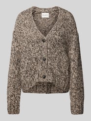 Comfort Fit Strickjacke mit Melange-Muster von Marc O'Polo Grau - 18