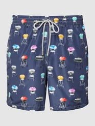 Badehose mit Motiv-Print Modell 'BARBECUE' von Zeybra Schwarz - 11