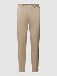 Slim fit chino met structuurmotief, model 'Trento' van Hiltl - 15