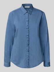 Relaxed fit overhemdblouse met ruches van ETERNA - 2