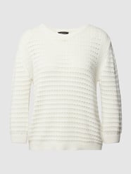 Gebreide pullover met structuurmotief van More & More Wit - 37