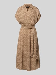 Overhemdjurk met strikceintuur, model 'FRATILLIO' van Lauren Ralph Lauren Beige - 40